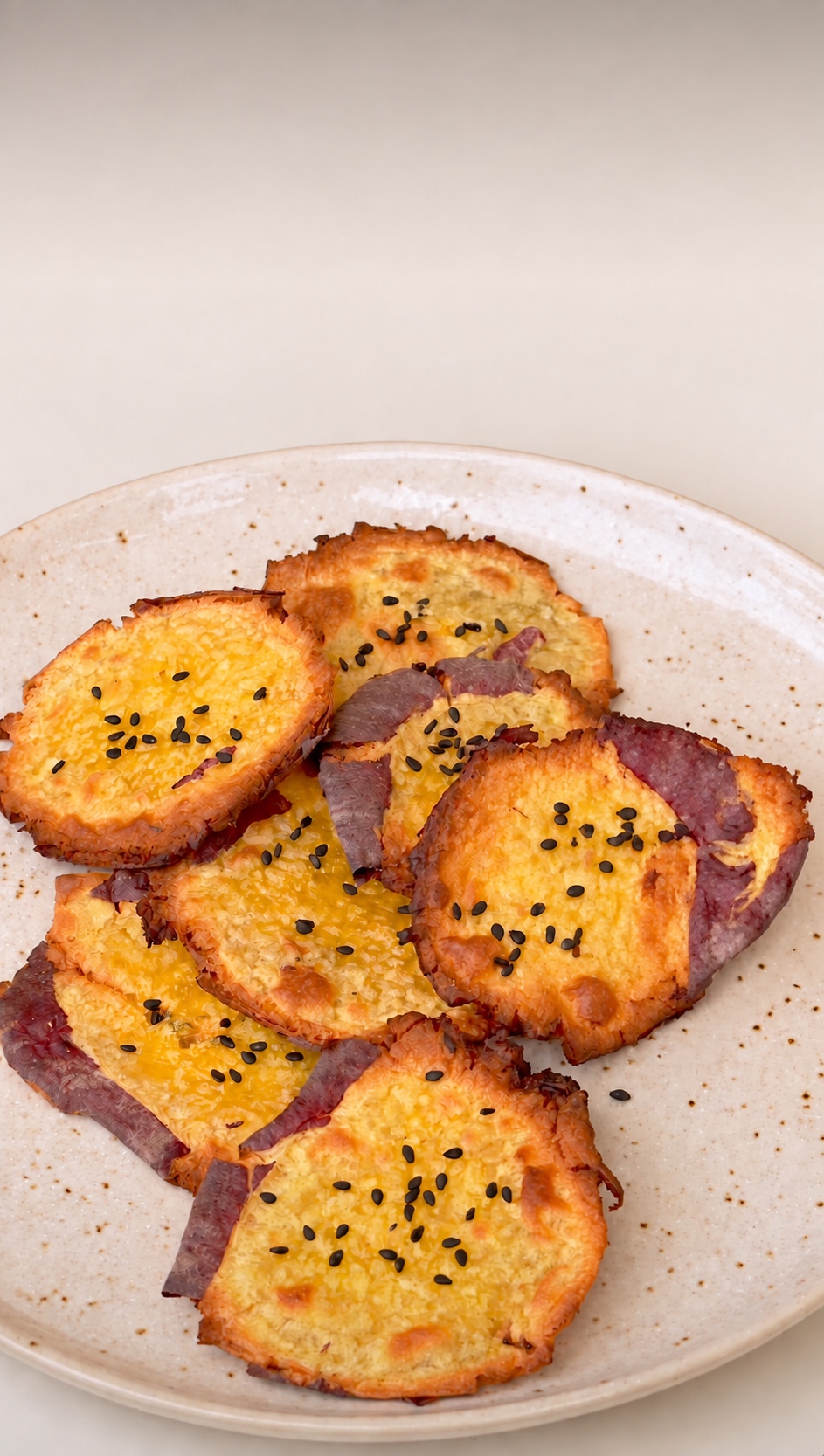 Video frame thumbnail for Crispy Smashed Sweet Potato Chips