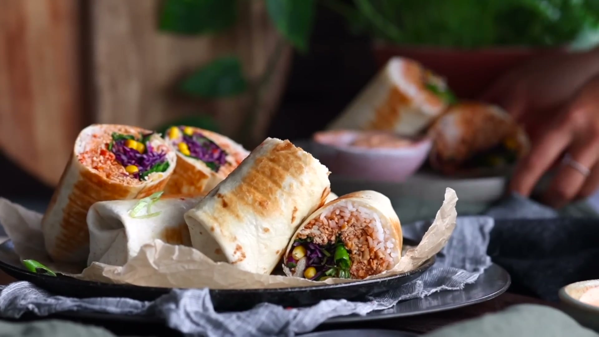 Video frame thumbnail for Shredded BBQ Tofu Wrap